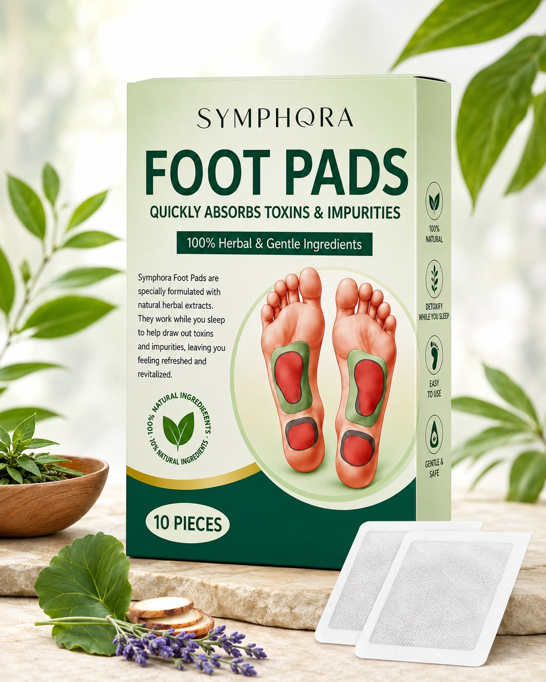 Symphora Detox Foot Patches (Pack of 10) BUY 1 GET 1 FREE
